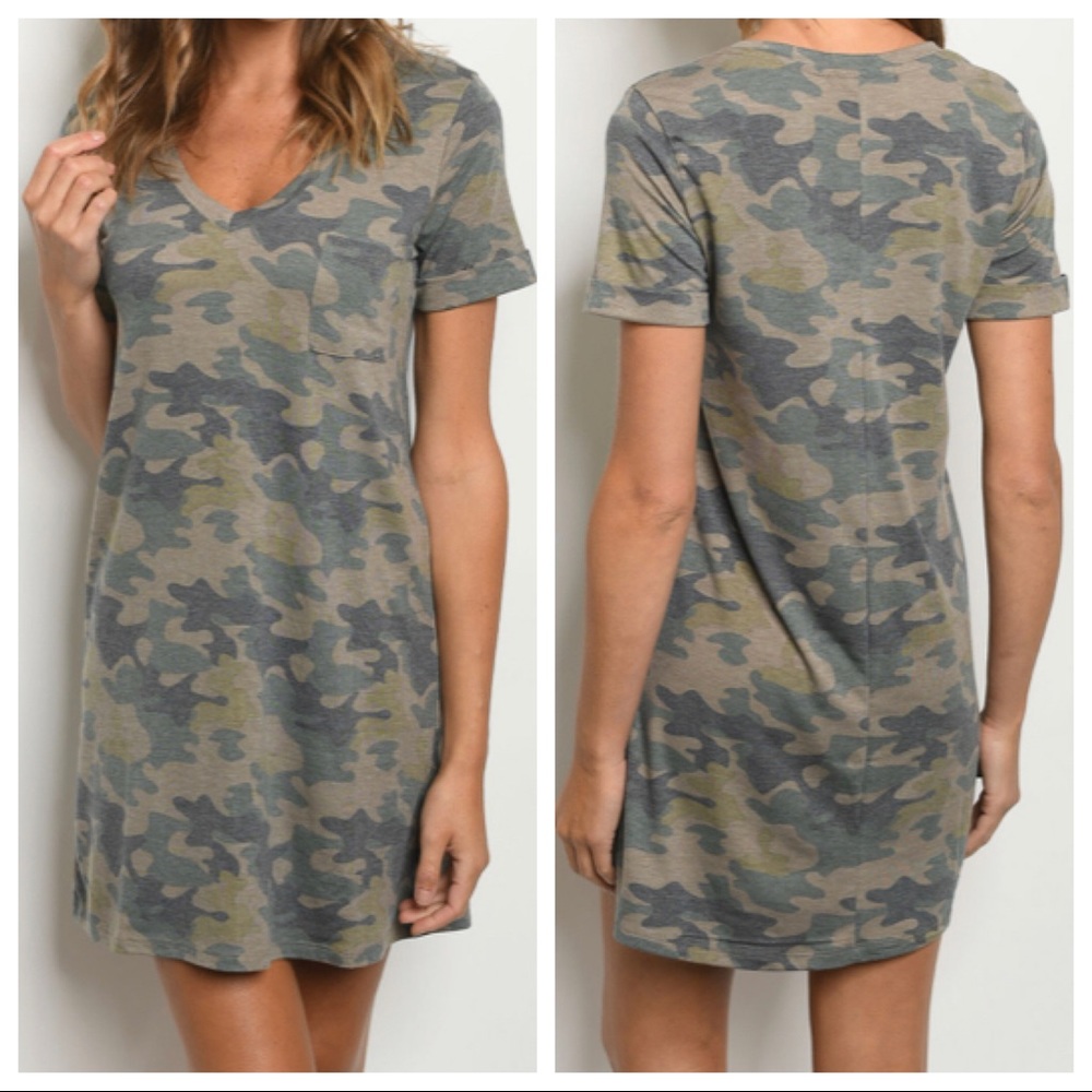 Camouflage T Shirt Dress